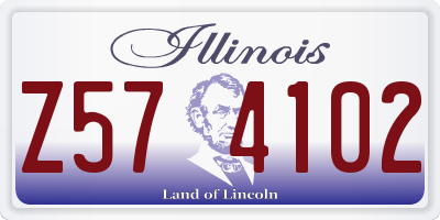 IL license plate Z574102