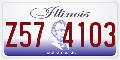 IL license plate Z574103