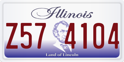 IL license plate Z574104