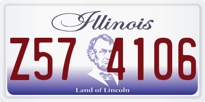 IL license plate Z574106