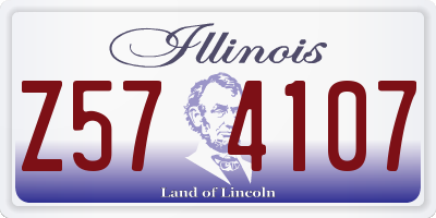 IL license plate Z574107