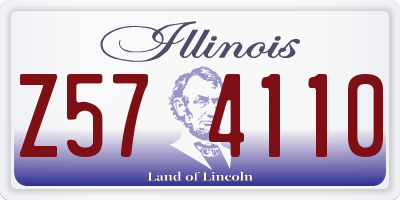 IL license plate Z574110