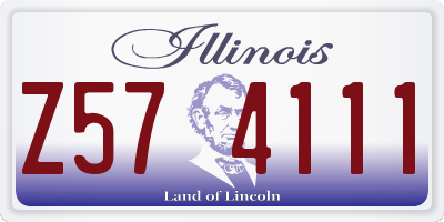 IL license plate Z574111
