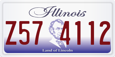 IL license plate Z574112