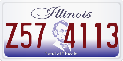 IL license plate Z574113
