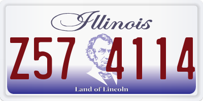 IL license plate Z574114