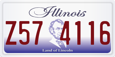 IL license plate Z574116