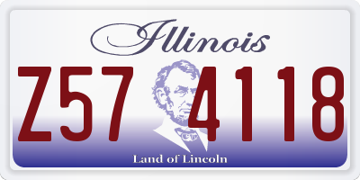 IL license plate Z574118