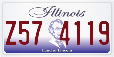 IL license plate Z574119