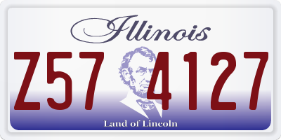 IL license plate Z574127