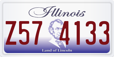 IL license plate Z574133