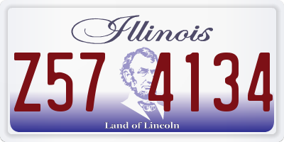IL license plate Z574134