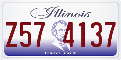 IL license plate Z574137