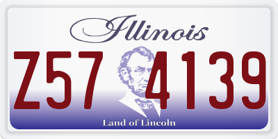 IL license plate Z574139
