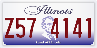 IL license plate Z574141