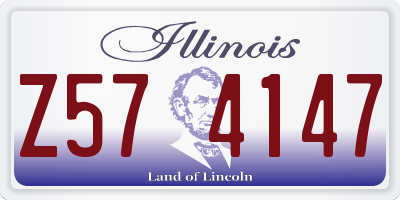 IL license plate Z574147