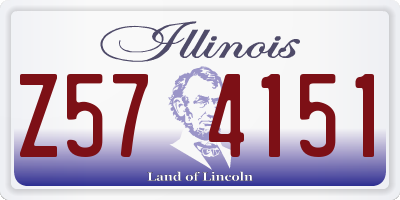 IL license plate Z574151