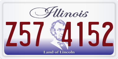 IL license plate Z574152