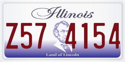 IL license plate Z574154