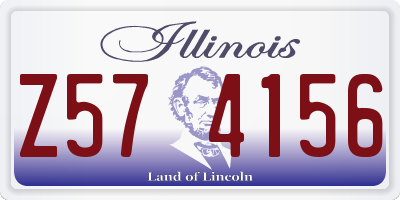 IL license plate Z574156