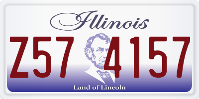 IL license plate Z574157