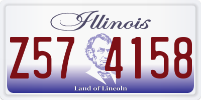 IL license plate Z574158