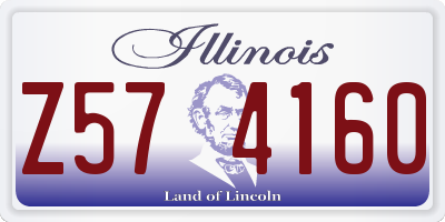 IL license plate Z574160