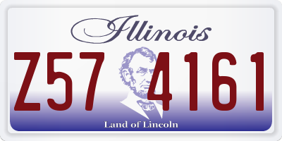 IL license plate Z574161