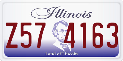 IL license plate Z574163