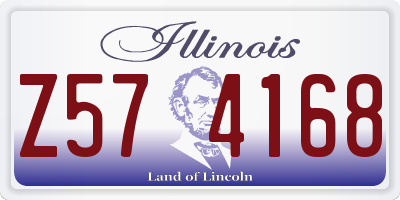 IL license plate Z574168
