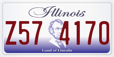 IL license plate Z574170