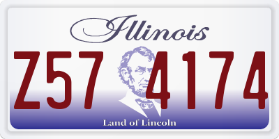IL license plate Z574174