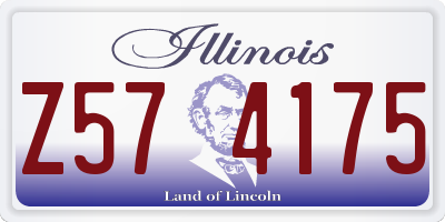 IL license plate Z574175