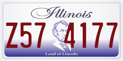 IL license plate Z574177