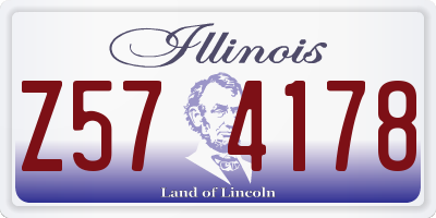 IL license plate Z574178