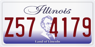 IL license plate Z574179