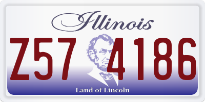 IL license plate Z574186