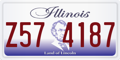 IL license plate Z574187