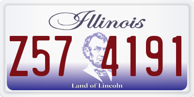 IL license plate Z574191