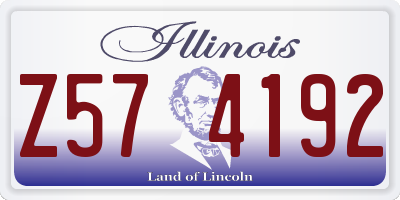 IL license plate Z574192