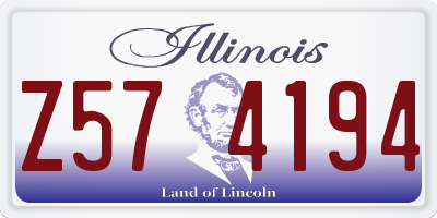 IL license plate Z574194