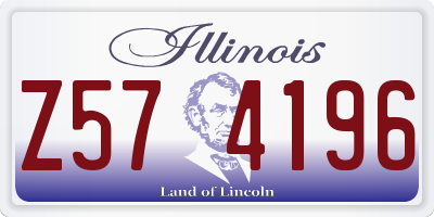 IL license plate Z574196