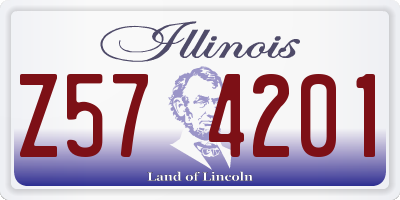 IL license plate Z574201