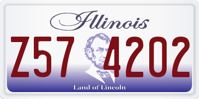 IL license plate Z574202