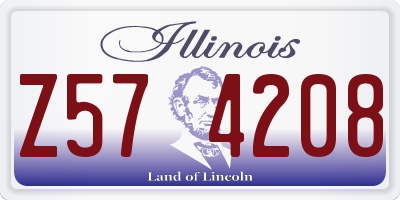 IL license plate Z574208