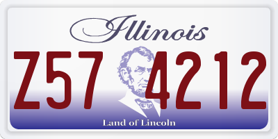 IL license plate Z574212