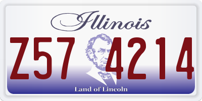 IL license plate Z574214