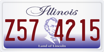 IL license plate Z574215