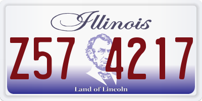IL license plate Z574217