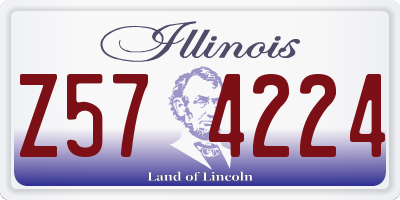 IL license plate Z574224